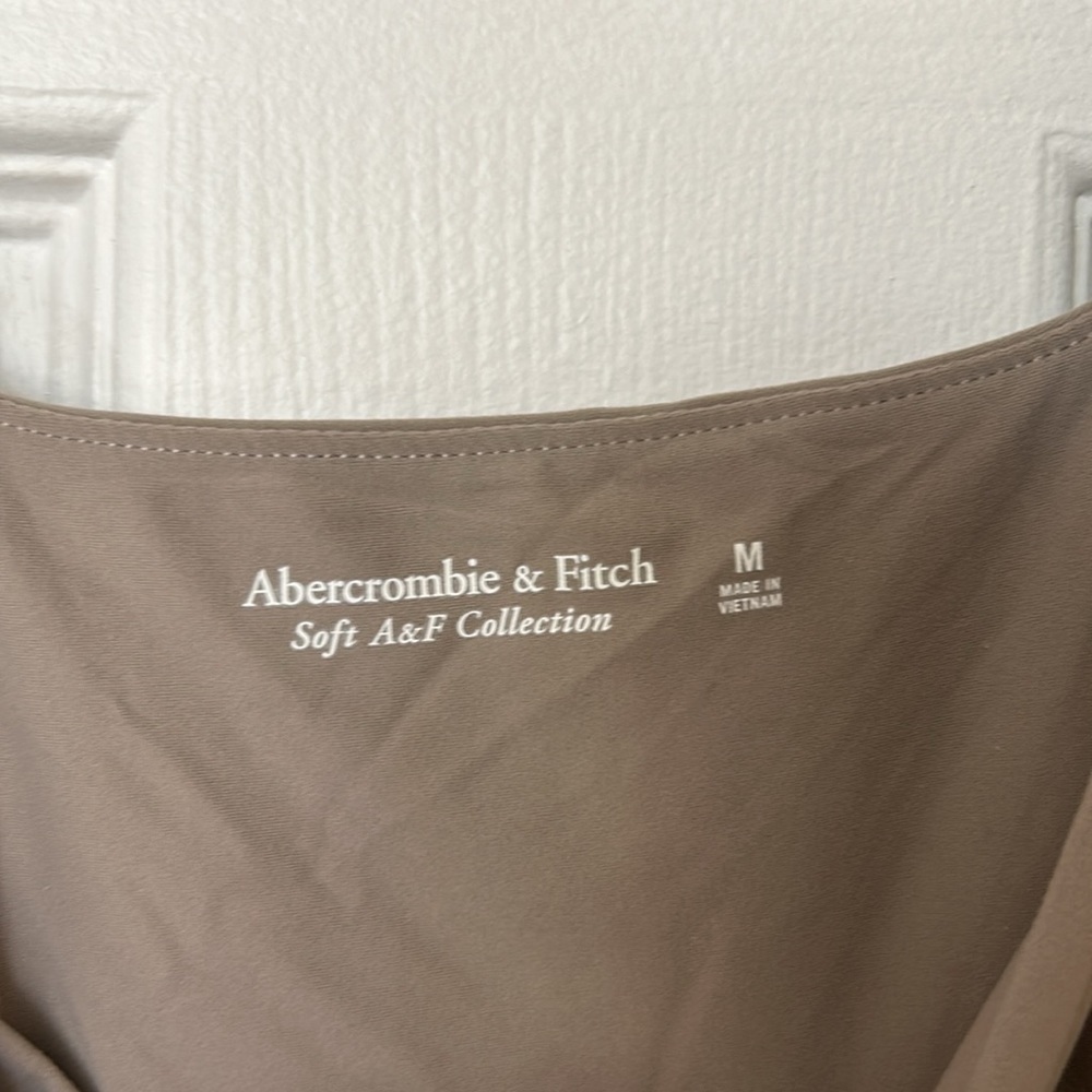 NWOT Abercrombie and Fitch Soft Matte Bodysuit - Brown/Tan/Taupe - Picture 3 of 4